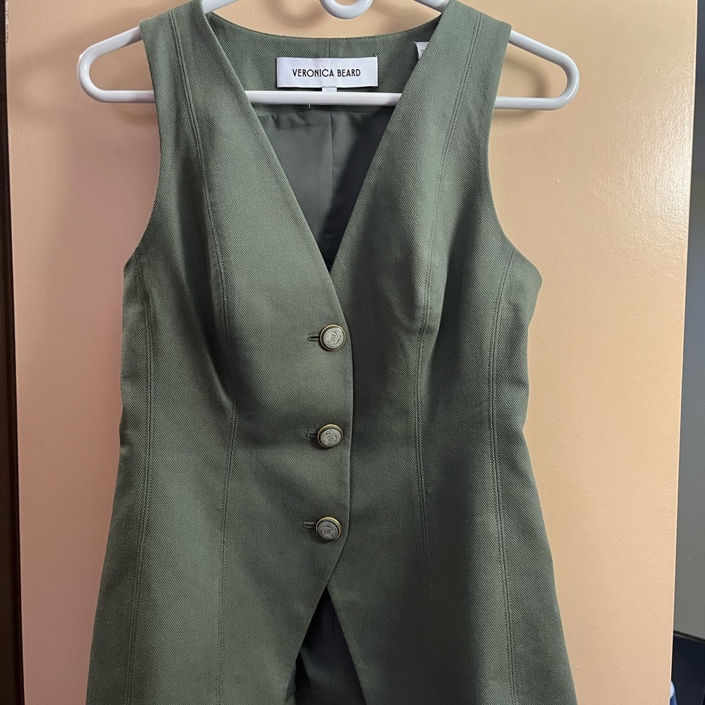 Veronica Beard Green vest size 2